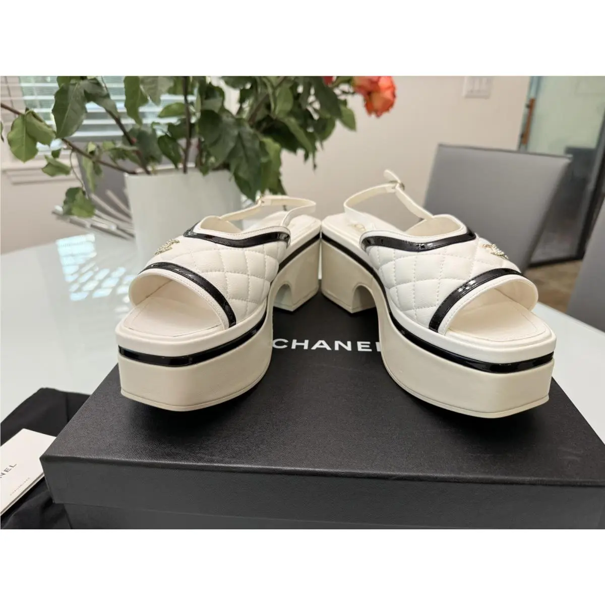Chanel shoes - Open Toe - Open Toe - Black & White 2