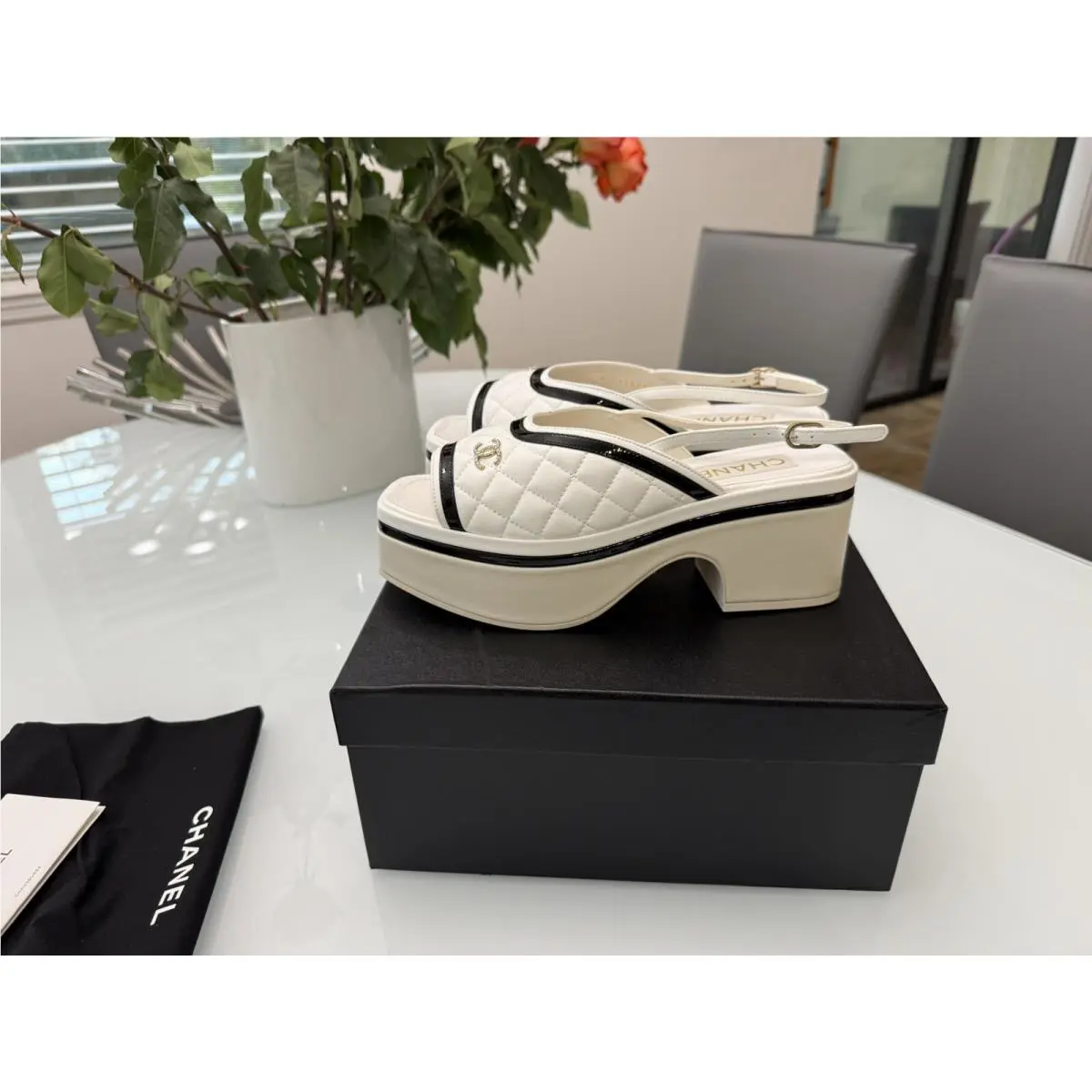 Chanel shoes - Open Toe - Open Toe - Black & White 6