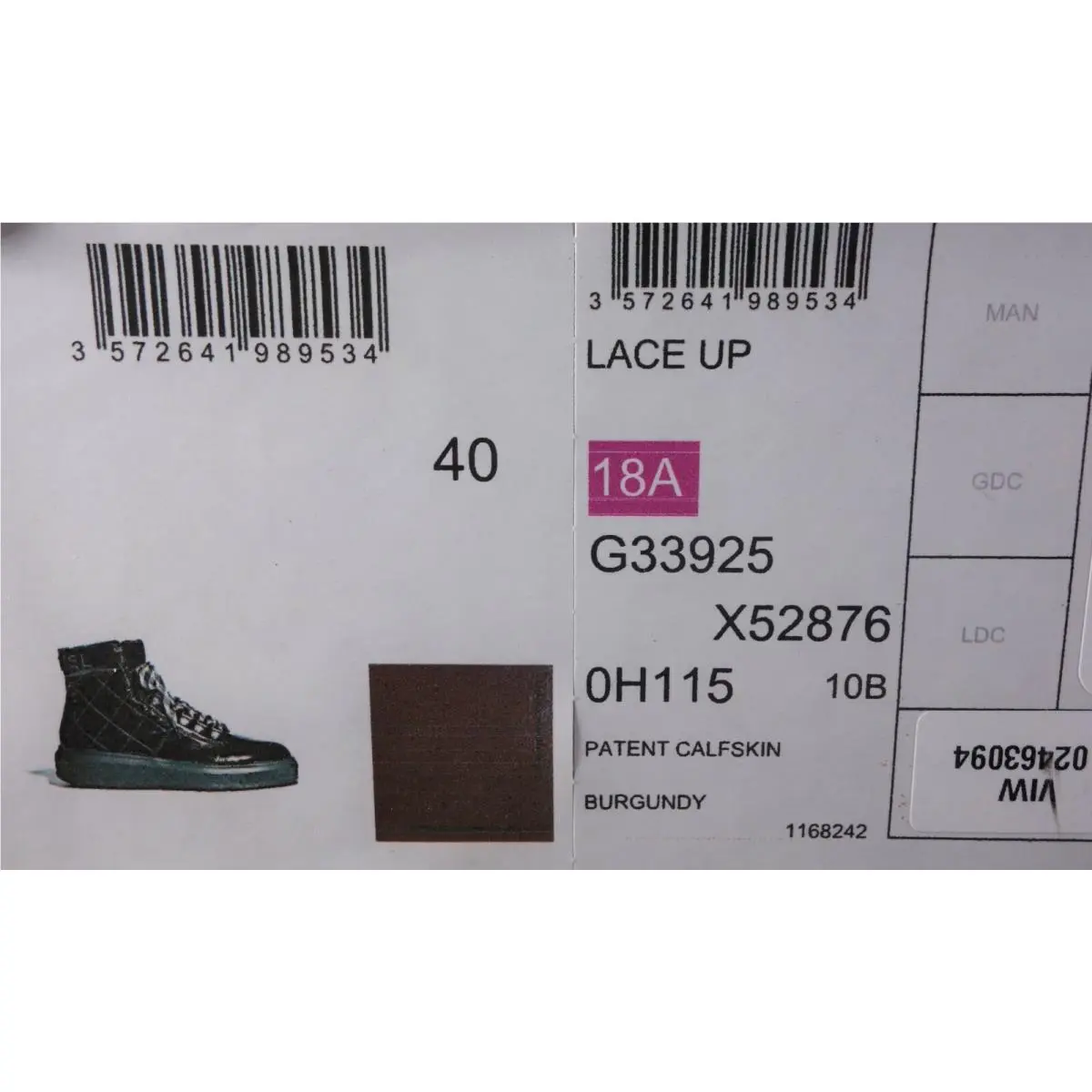 Chanel shoes - Biker/Moto Boots - Boots - Burgundy, s: Burgundy/Wine (UPC: 3572641989534) 9