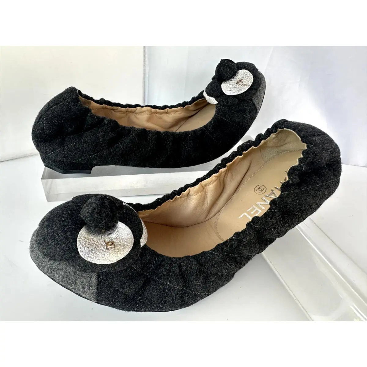 Chanel shoes - flats - flats - Gray (UPC: 3572627935241) 10