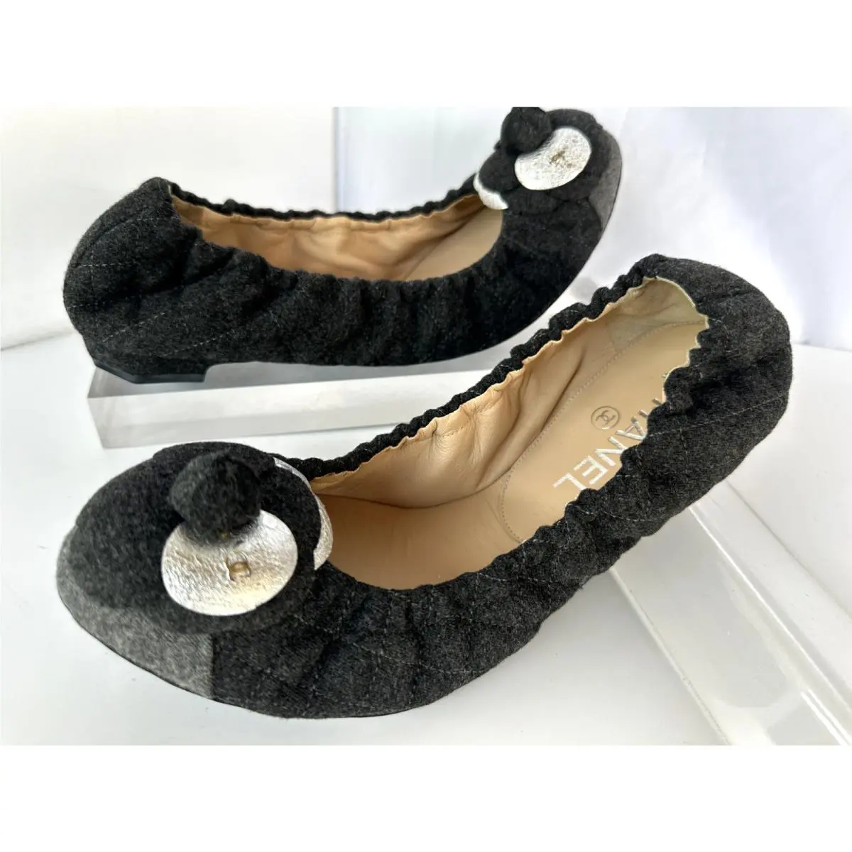 Chanel shoes - flats - flats - Gray (UPC: 3572627935241) 13