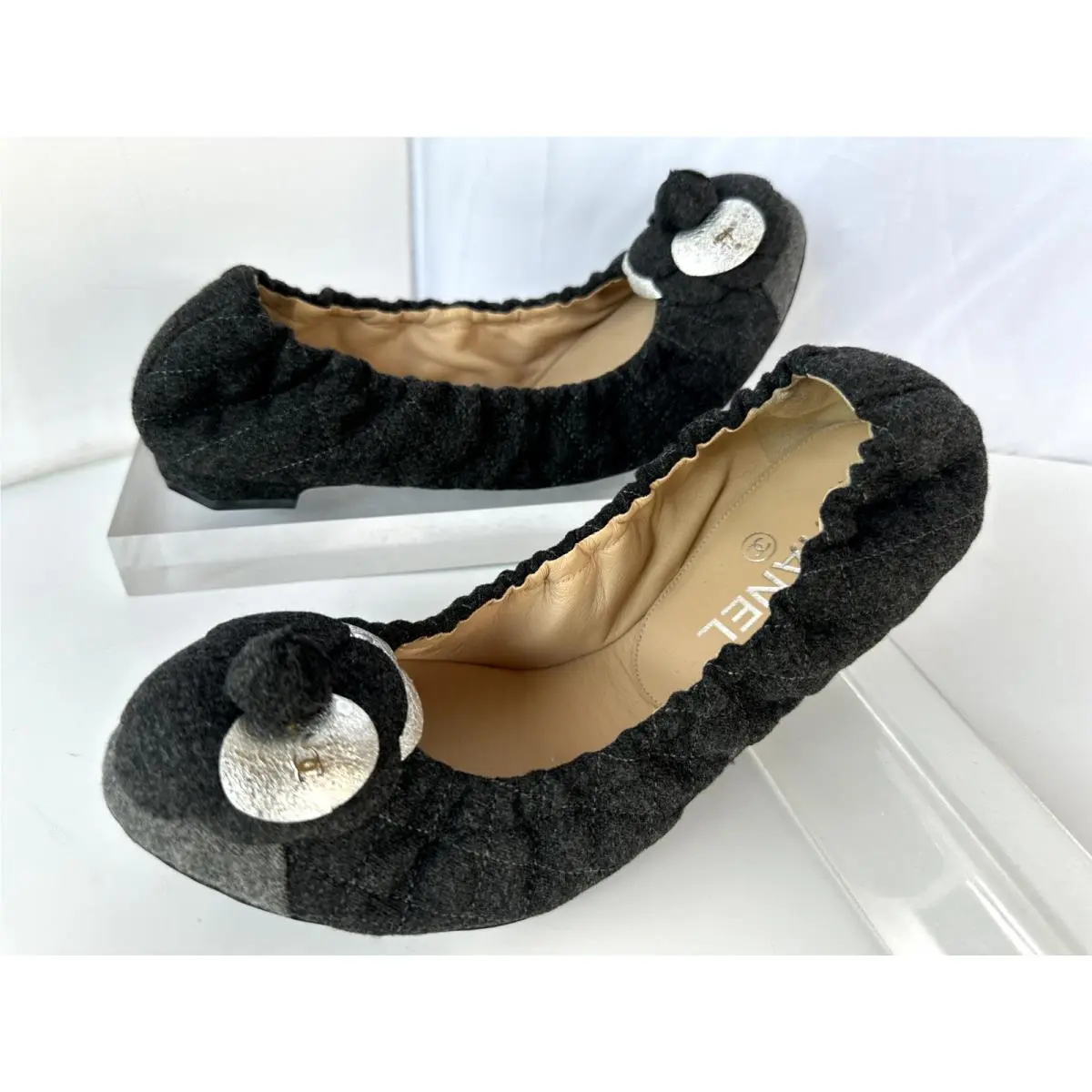Chanel shoes - flats - flats - Gray (UPC: 3572627935241) 0