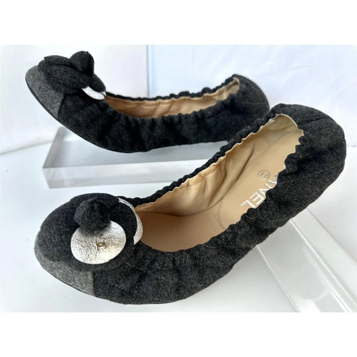 Chanel shoes - flats - flats - Gray (UPC: 3572627935241) 1