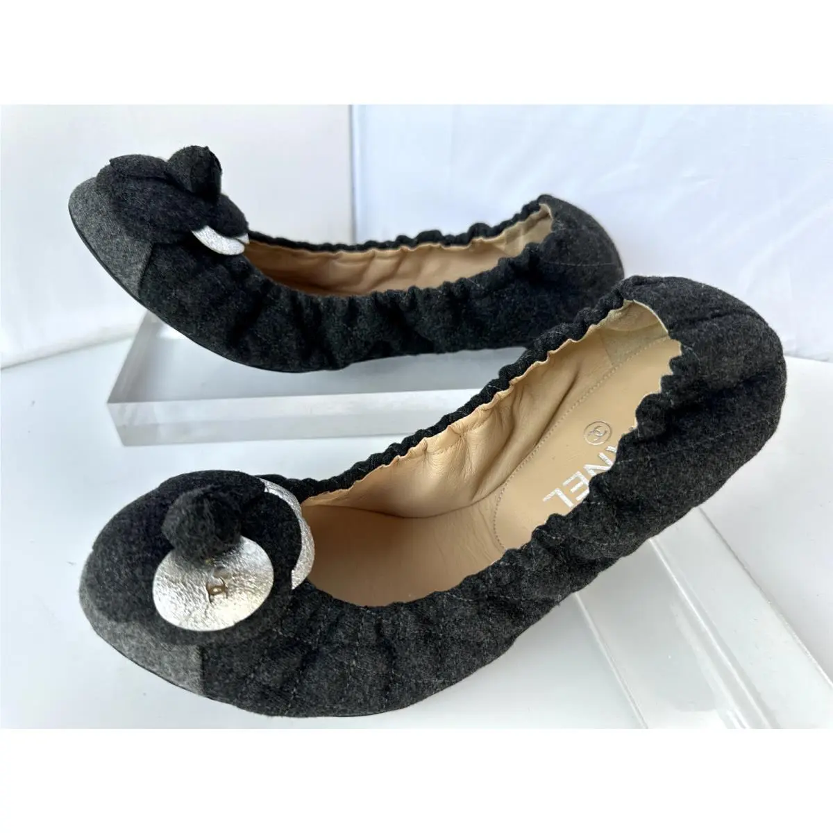 Chanel shoes - flats - flats - Gray (UPC: 3572627935241) 2