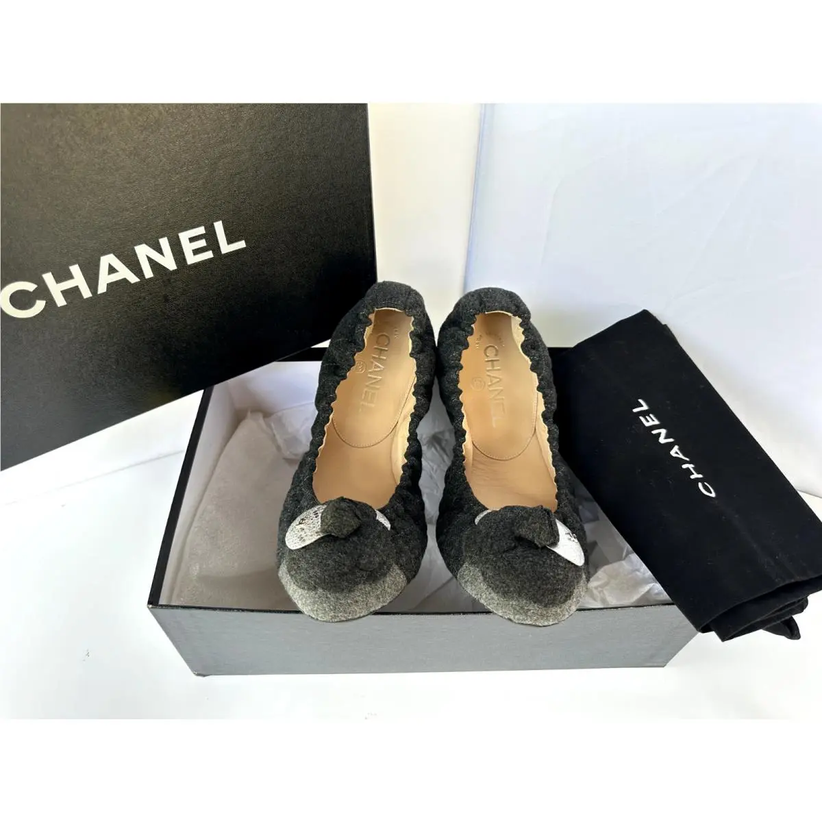 Chanel shoes - flats - flats - Gray (UPC: 3572627935241) 4