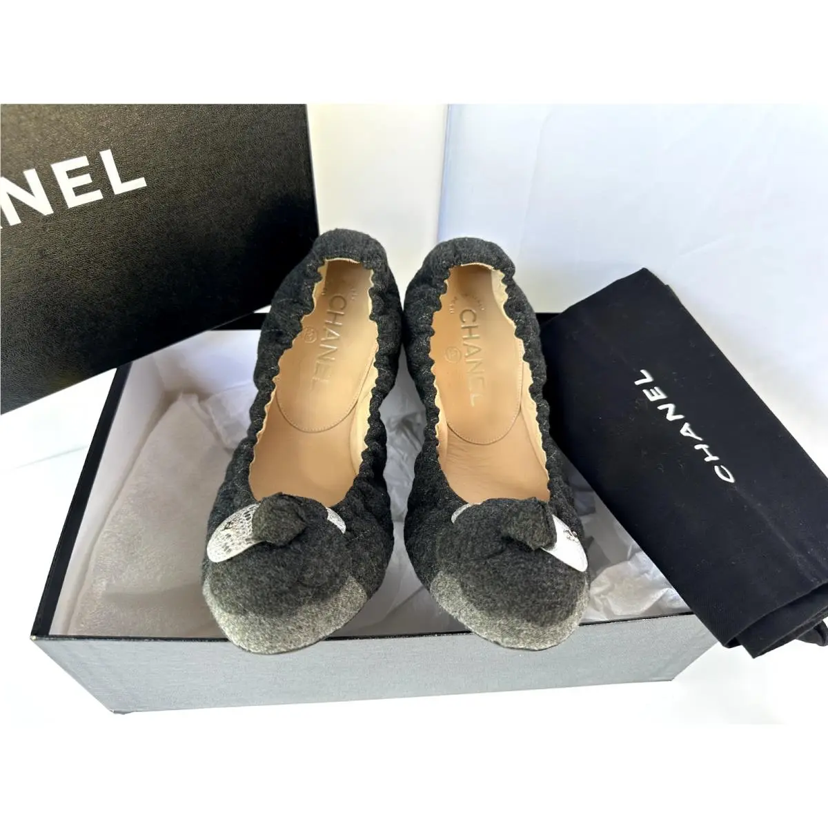 Chanel shoes - flats - flats - Gray (UPC: 3572627935241) 3