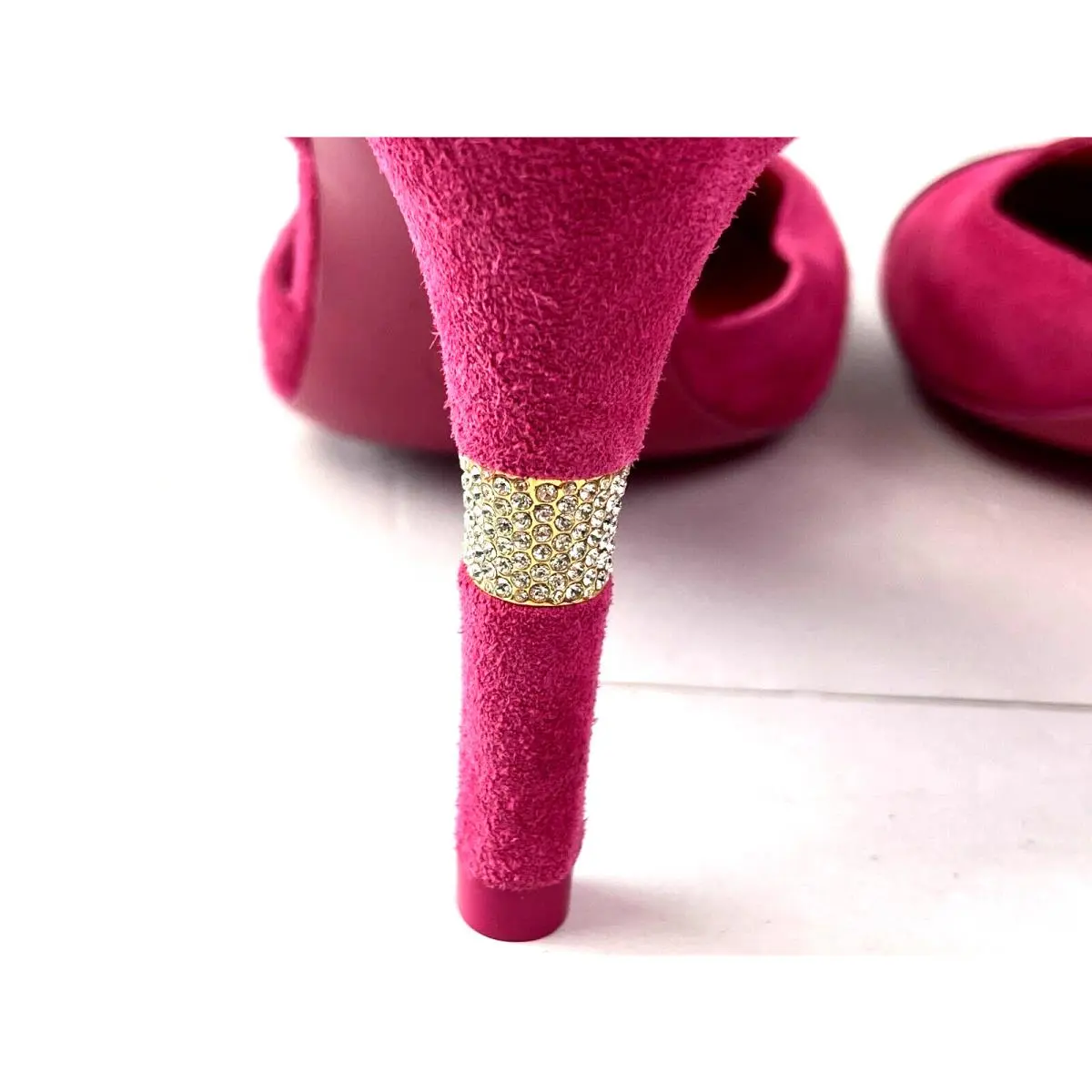 Chanel shoes - CHANEL Cap Toe Crystal CC Buckle Slingback - G39402 Y56129 K4960 - Fuchsia 10