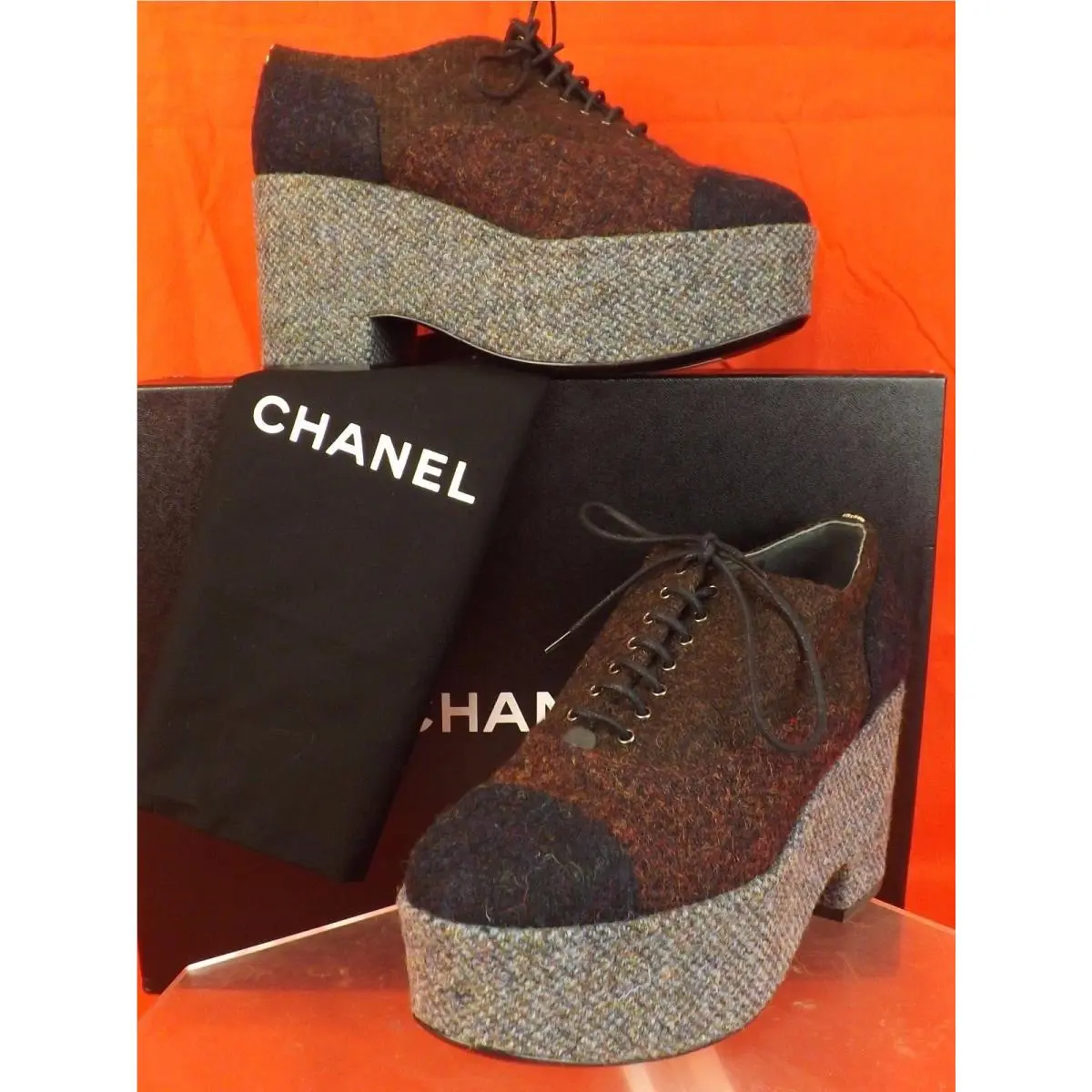 Chanel shoes - G31343 - G31343 - BURGUNDY/NAVY/GREY (UPC: 3572634878067) 0