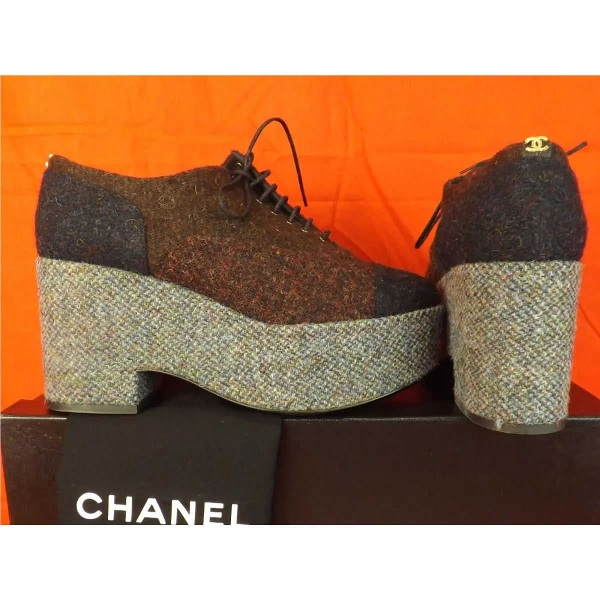 Chanel shoes - G31343 - G31343 - BURGUNDY/NAVY/GREY (UPC: 3572634878067) 3