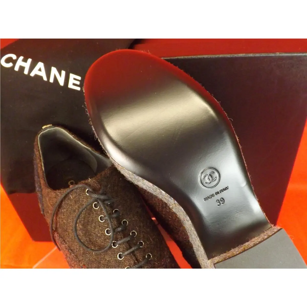 Chanel shoes - G31343 - G31343 - BURGUNDY/NAVY/GREY (UPC: 3572634878067) 6