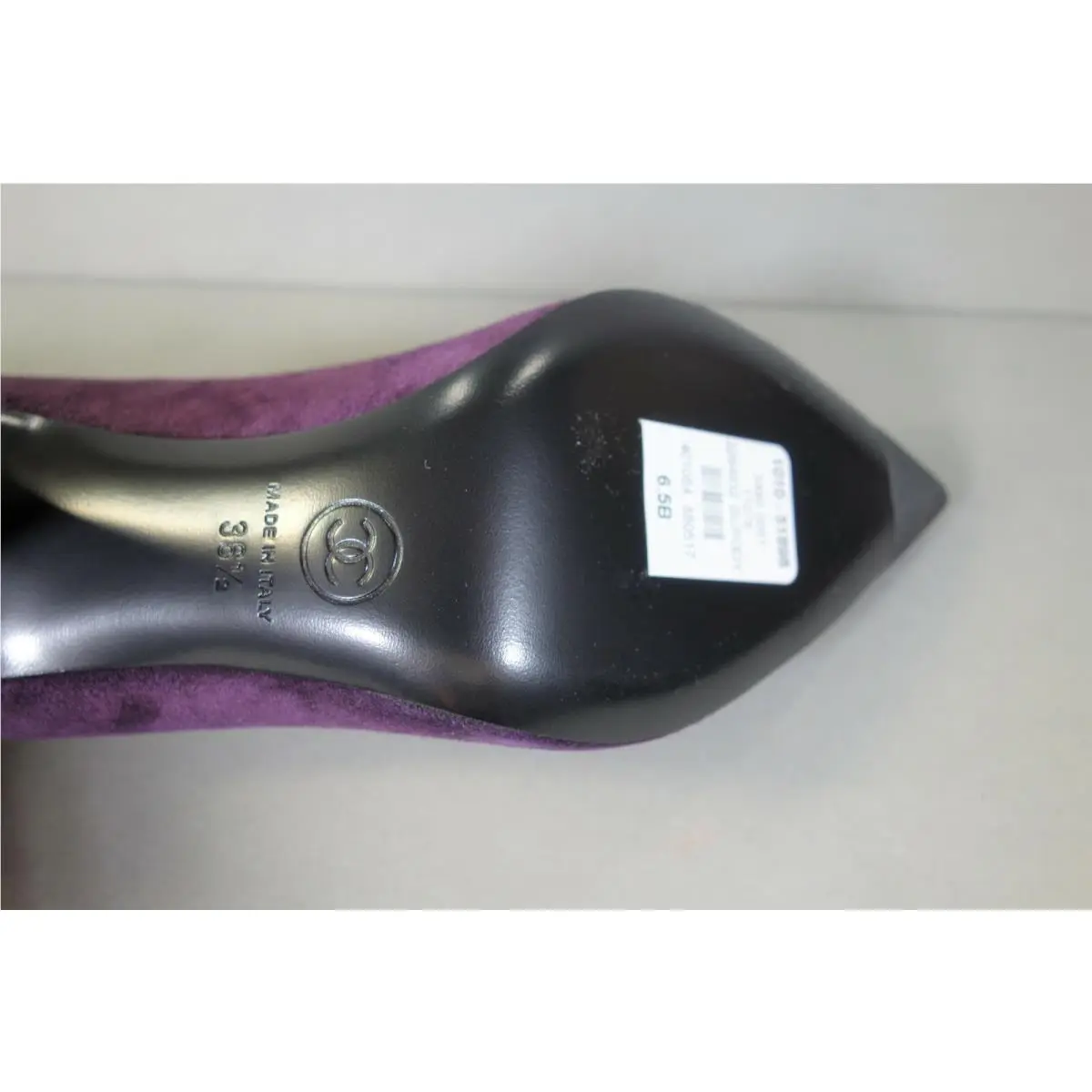 Chanel shoes - Chanel cap toe classic pumps - Black & Dark Purple (UPC: 3572640014763) 10