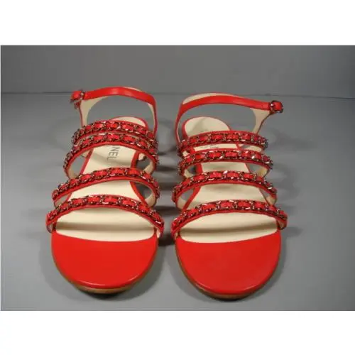 Chanel shoes - Flat Sandals - Flat Sandals - Red (UPC: 3572635306323) 2