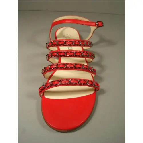 Chanel shoes - Flat Sandals - Flat Sandals - Red (UPC: 3572635306323) 3