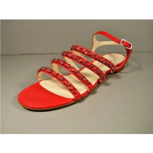 Chanel shoes - Flat Sandals - Flat Sandals - Red (UPC: 3572635306323) 4