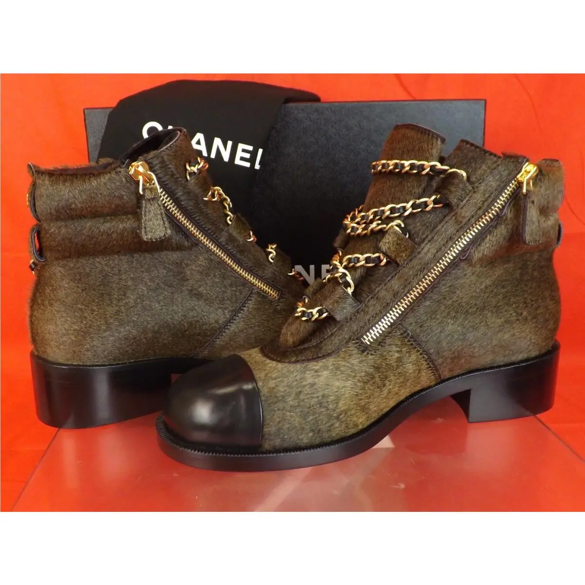 Chanel shoes - Browb/Black/Gold (UPC: 3572634132282) 6