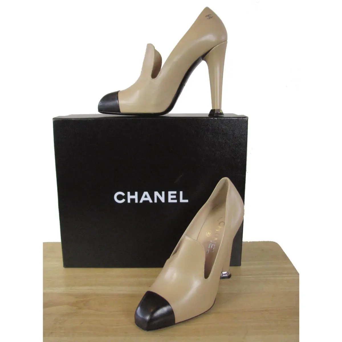 Chanel shoes - Tan Beige Black 0