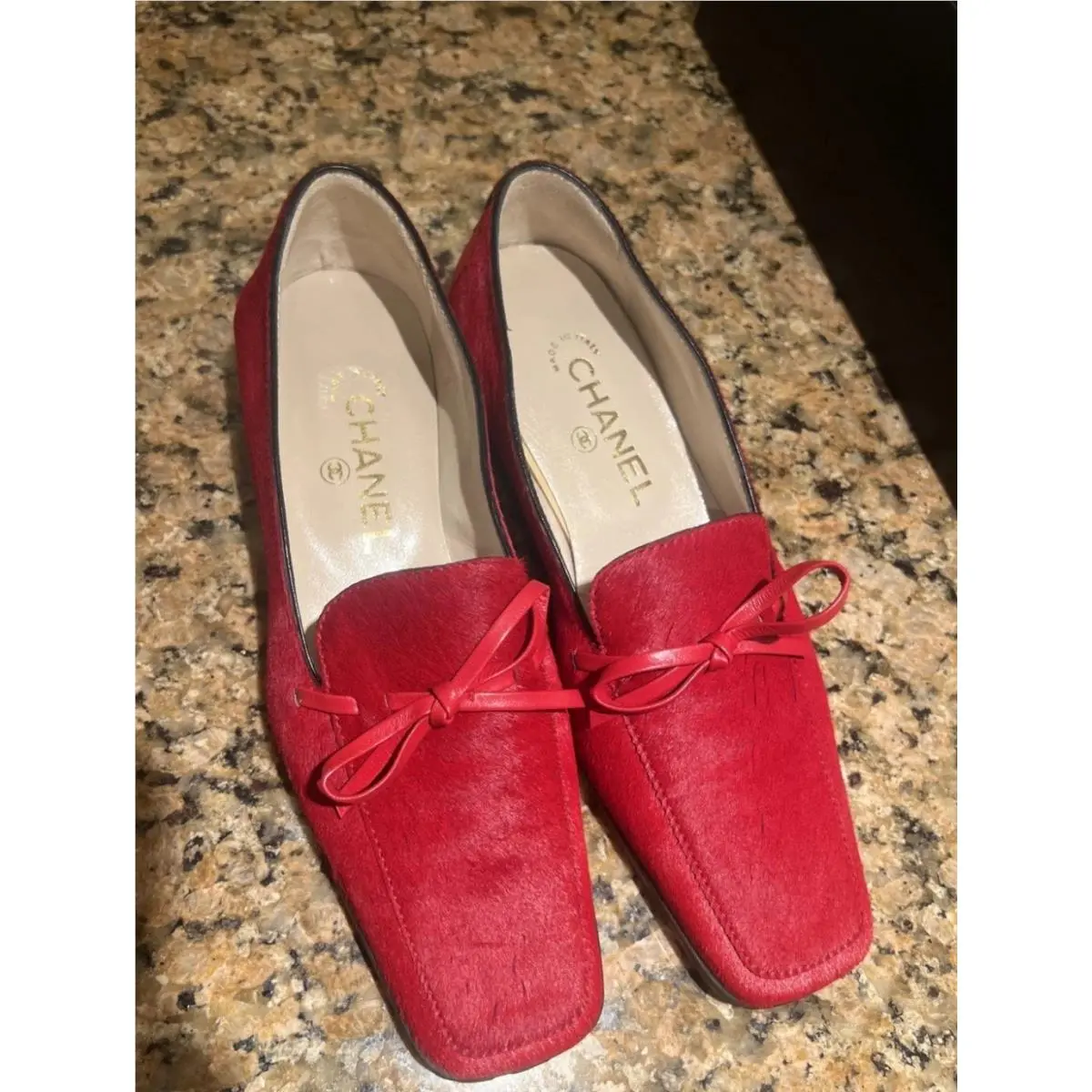 Chanel Loafers Red Red Size 38 US Size 8 Made In Italy