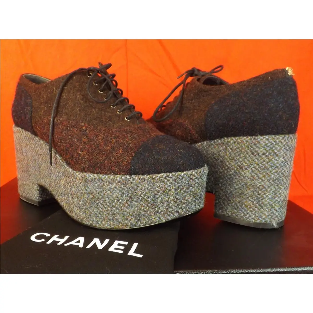 Chanel shoes - CHANEL G31343 - BURGUNDY/NAVY/GREY (UPC: 3572634878067) 2