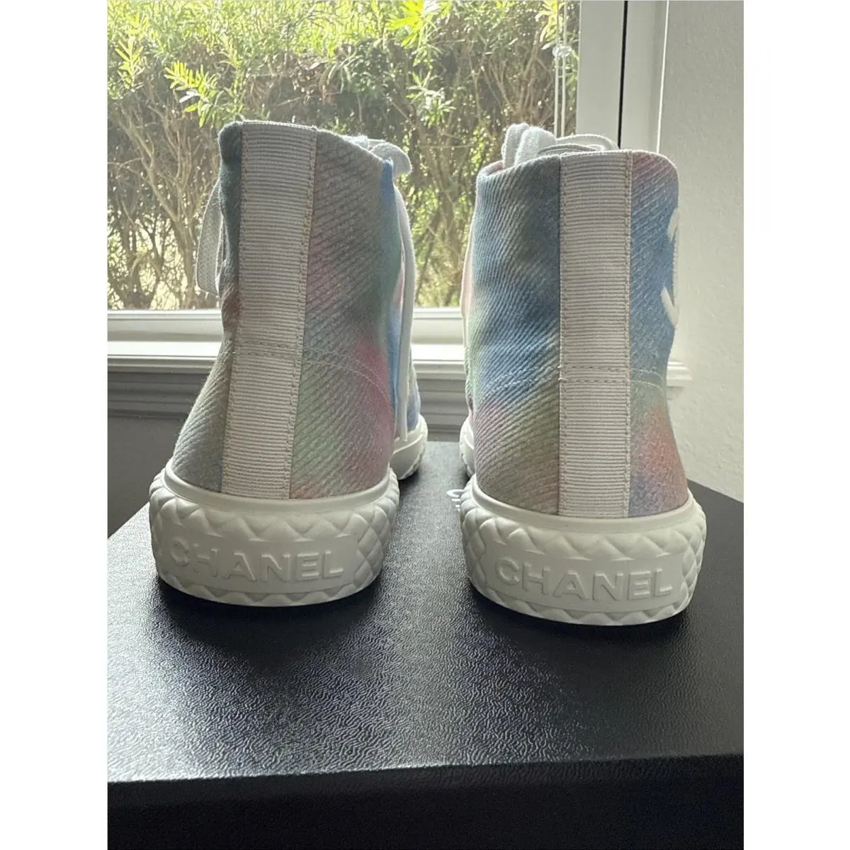 Chanel shoes - CHANEL CC - High Top Sneakers - Green, Pink, Blue, and White 6