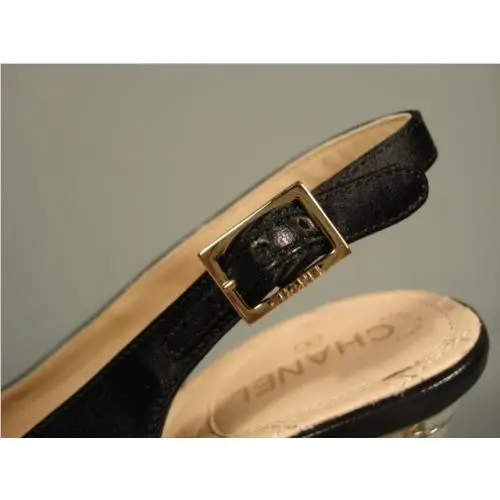 Chanel shoes - Chanel sandals slingbacks pumps - sandals slingbacks pumps - Black (UPC: 452537261094) 2
