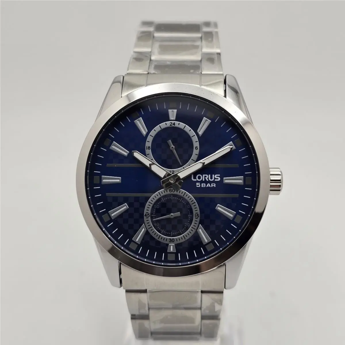 by Seiko R3A59AX9 41mm Blue Dial Quartz Multifunction Watch by Lorus