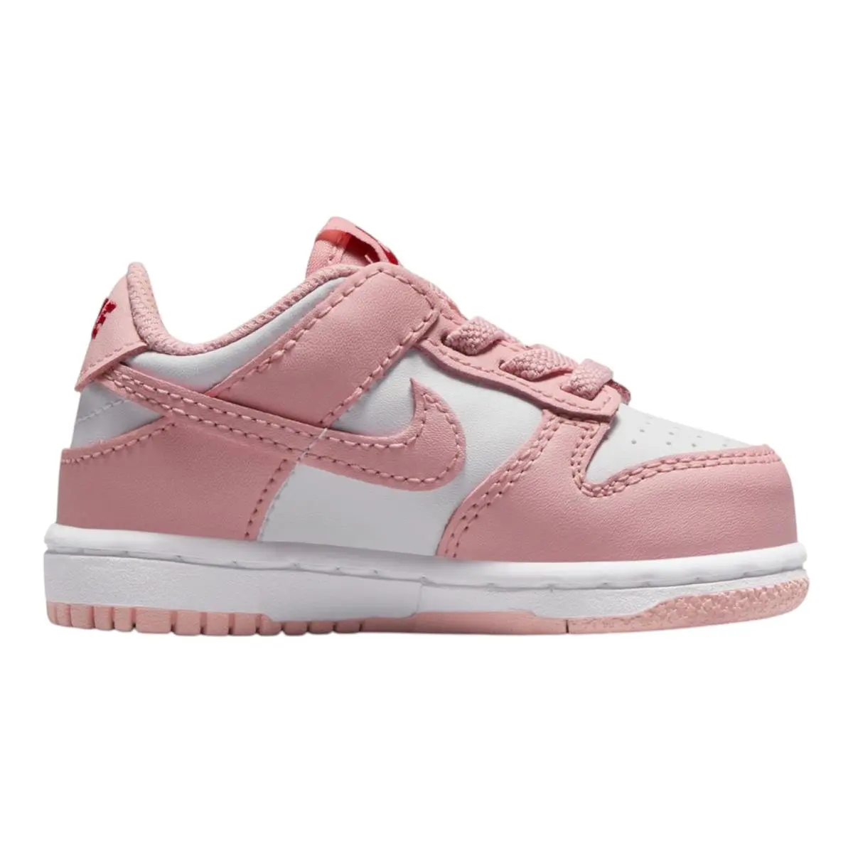 Nike Dunk Low Sneakers in White/pomegranate/pink Glaze Toddler TD Low-top