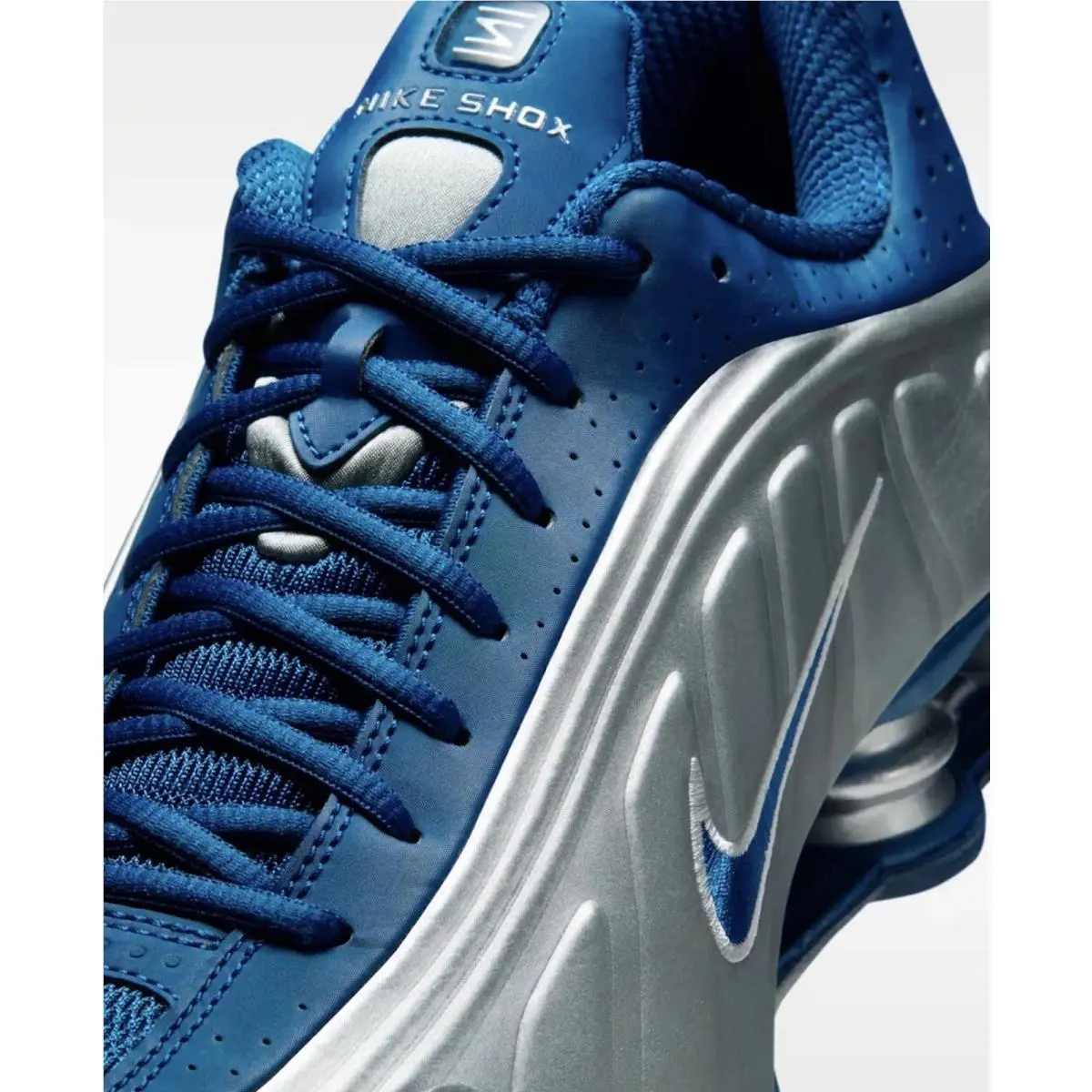 Nike shoes - Nike Shox R4 - Shox - Metallic Silver/Psychic Blue 8