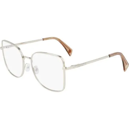 Women`s Butterfly Eyeglass Frames - LNV2101 - Made in Italy Medium Gold-Tone (722) by Lanvin