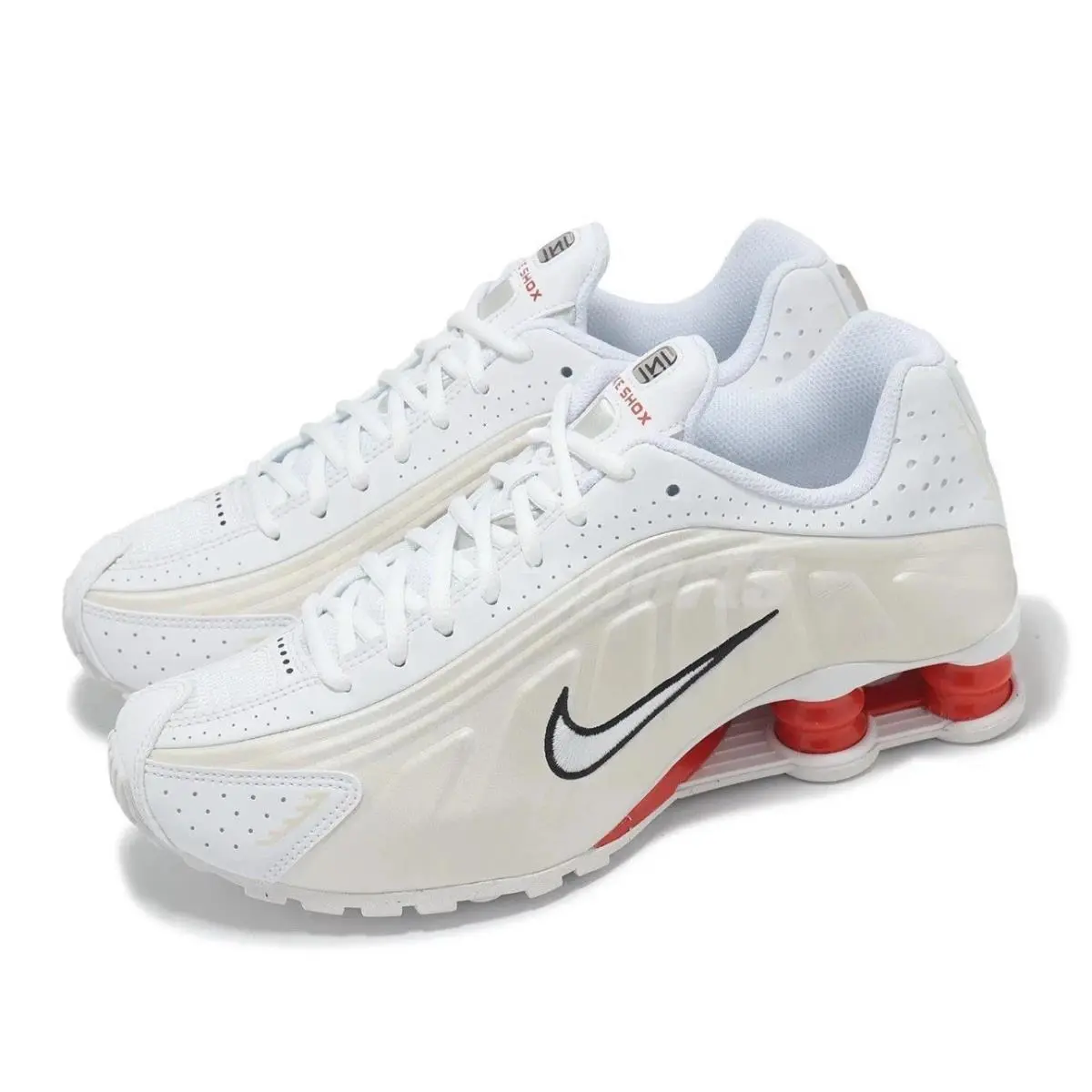 Nike shoes - Nike Shox R4 - Shox - White/White/Phantom 9
