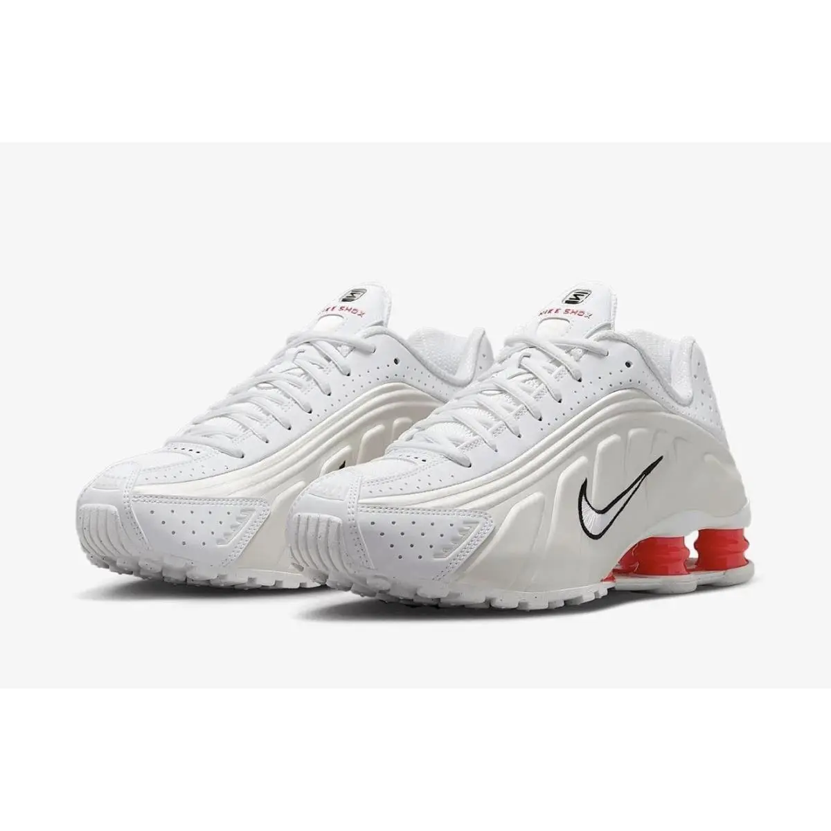 Nike shoes - Nike Shox R4 - Shox - White/White/Phantom 1