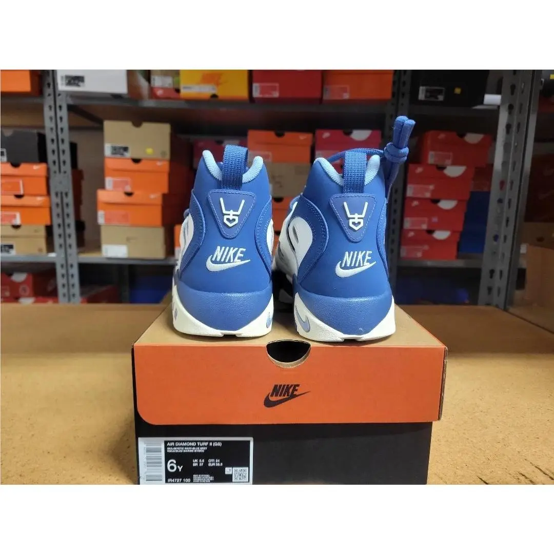 Nike shoes - Nike Air Diamond Turf II (GS) - Sail Mystic Navy Blue Grey 3