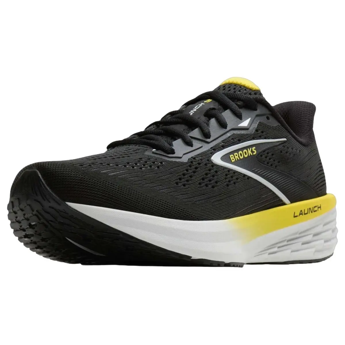 Brooks shoes - Brooks Launch 12 - Launch - 1104811D007 - Black/Yellow/Oyster 13