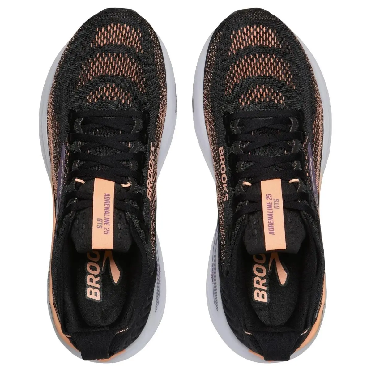 Brooks shoes - Brooks Adrenaline Gts 25 - Adrenaline Gts - 1204431B051 - Black/Peach/Mulled Grape 0