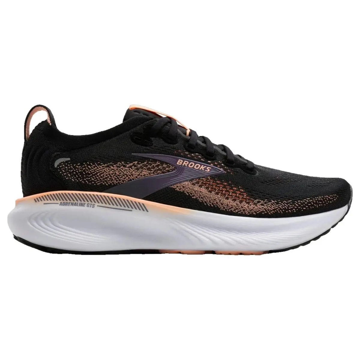 Brooks shoes - Brooks Adrenaline Gts 25 - Adrenaline Gts - 1204431B051 - Black/Peach/Mulled Grape 7