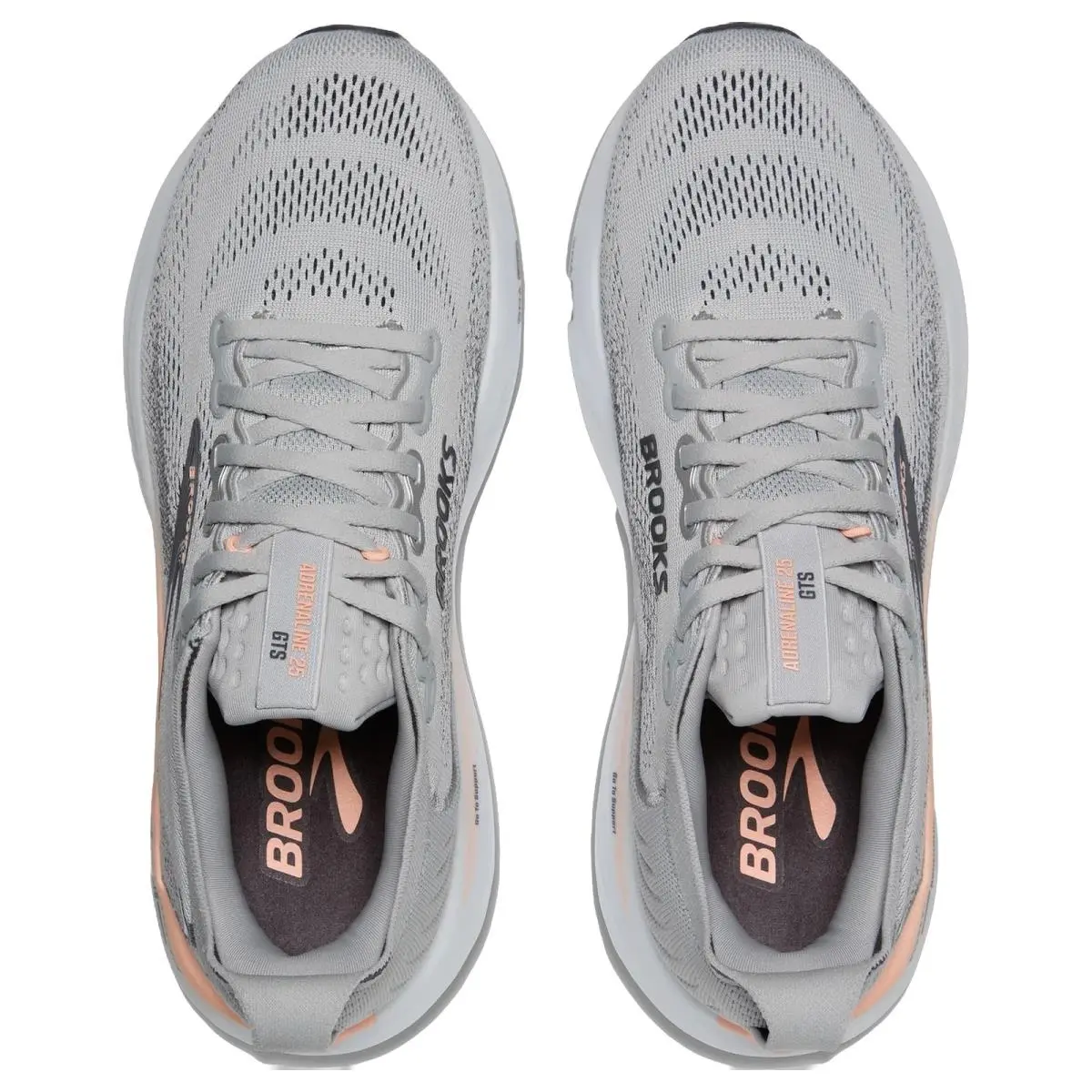 Brooks shoes - Brooks Adrenaline GTS 25 Extra Wide - 1204431B032 - Grey/Blackened Pearl/Coral 9