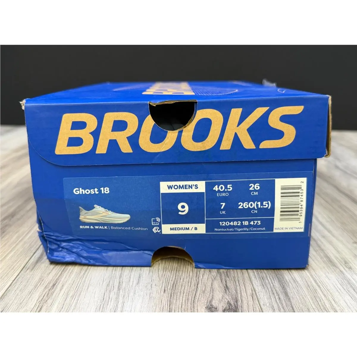 Brooks shoes - Brooks Ghost - Ghost - 120482 1B 473 - Nantucket/Tigerlily/Coconut 7