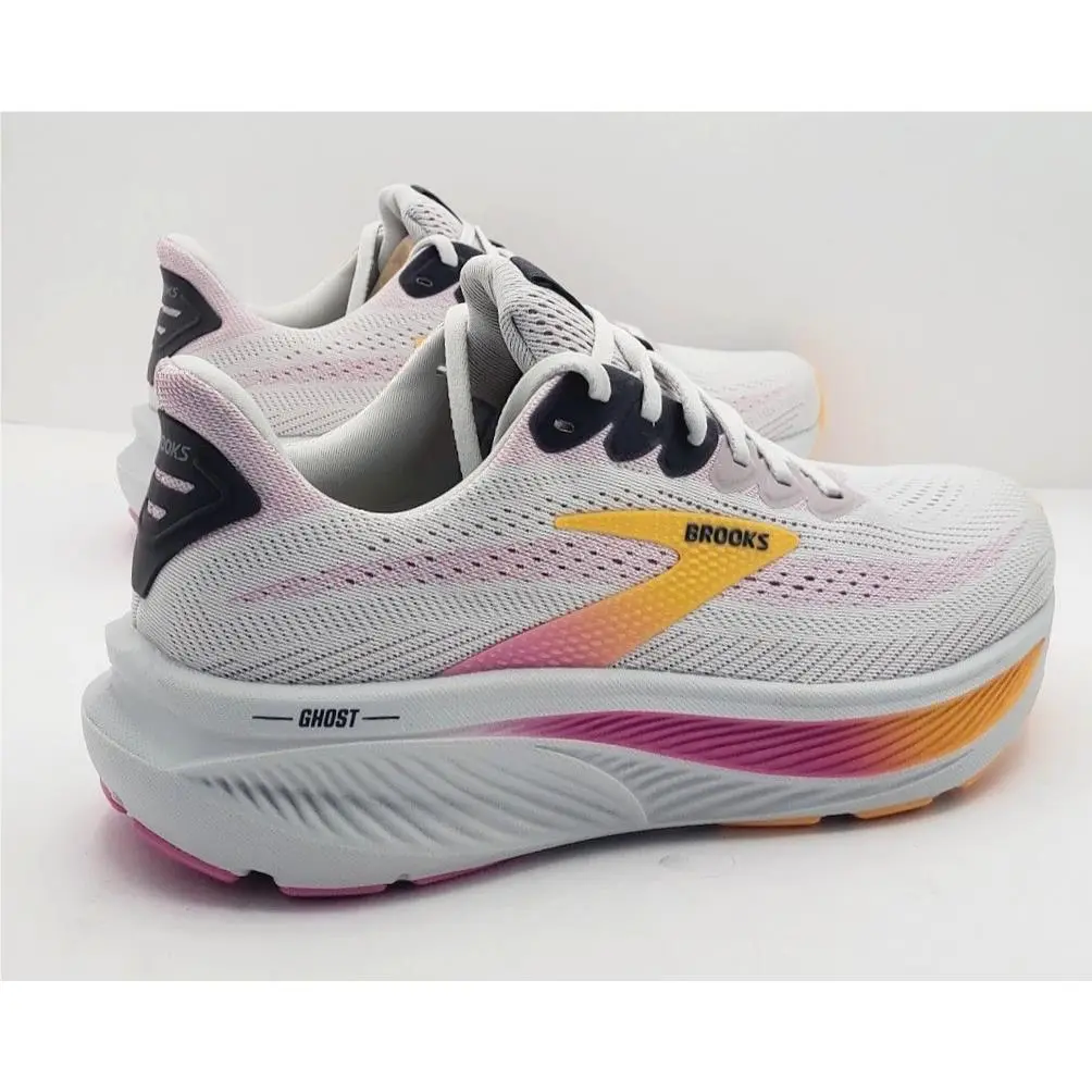 Brooks shoes - Brooks Ghost 17 - Ghost - Oyster Gray/Apricot/Pink 7