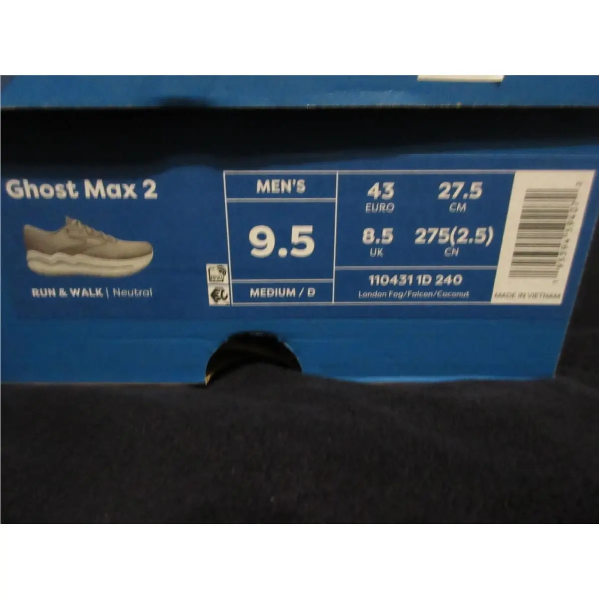 Brooks shoes - Brooks Ghost Max 2 - Ghost Max - 110431-1D-240 - Gray 1