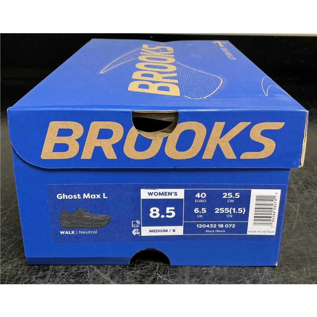 Brooks shoes - Ghost Max L - Ghost Max - 120432 1B 072 - Black/Black 7