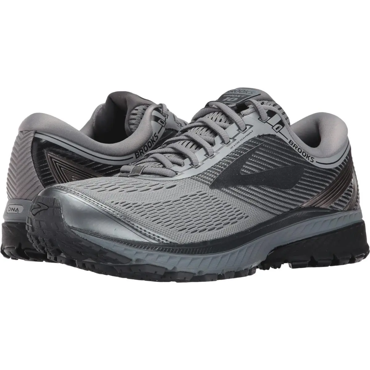 Brooks Mens Ghost 10 110257 1D 034 Gray Running Shoes Sneakers Size 8 D