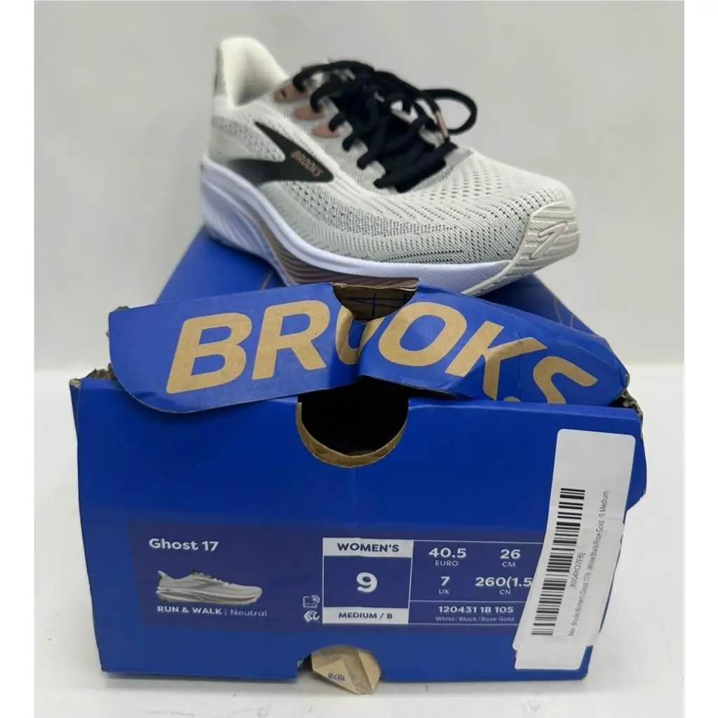 Brooks shoes - Brooks Ghost 17 - Ghost - White/Black/Rose Gold 5