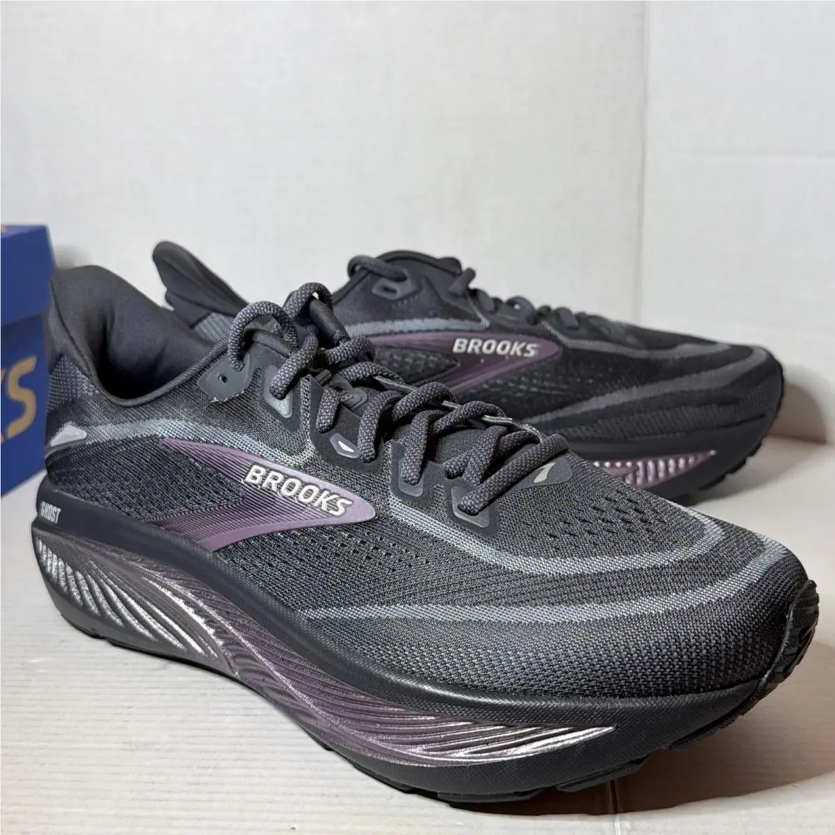 Brooks shoes - Brooks Ghost - Ghost - 120482 1D 058 - Ebony/Folkstone/Metallic 14
