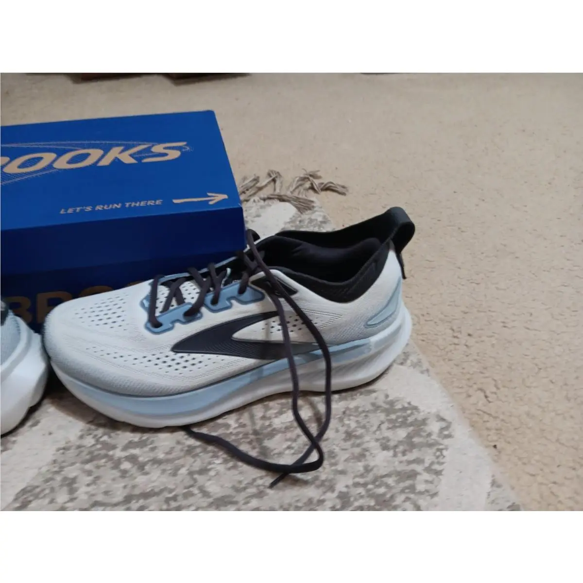 Brooks shoes - Brooks Glycerin GTS 23 - Glycerin GTS - 110503 1D 163 - White, Rain, Baltic Sea 3