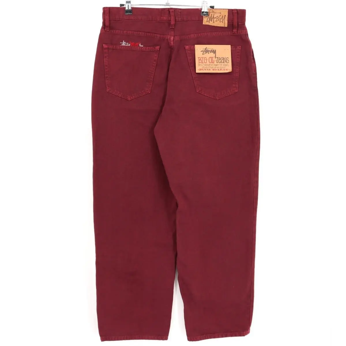 Stussy  clothing - Big Ol Jean Washed Canvas - Red 0