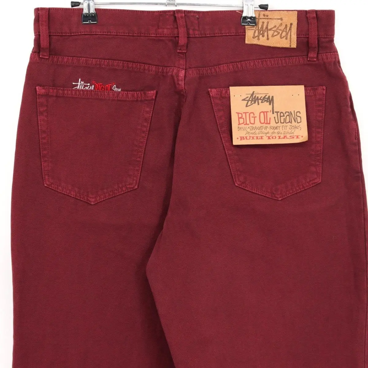 Stussy  clothing - Big Ol Jean Washed Canvas - Red 5
