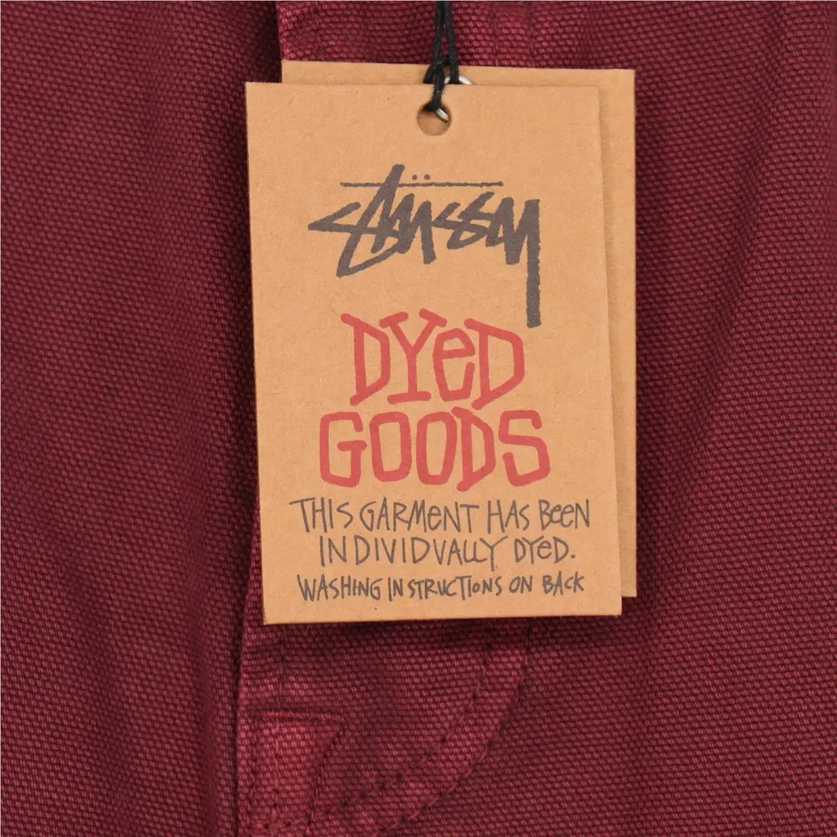 Stussy  clothing - Big Ol Jean Washed Canvas - Red 1