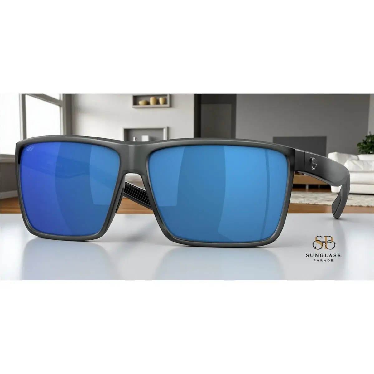 6S9018 15 Rincon Mt Smoke Crystal Blue Mir 63 mm Men`s Sunglasses by Costa Del Mar