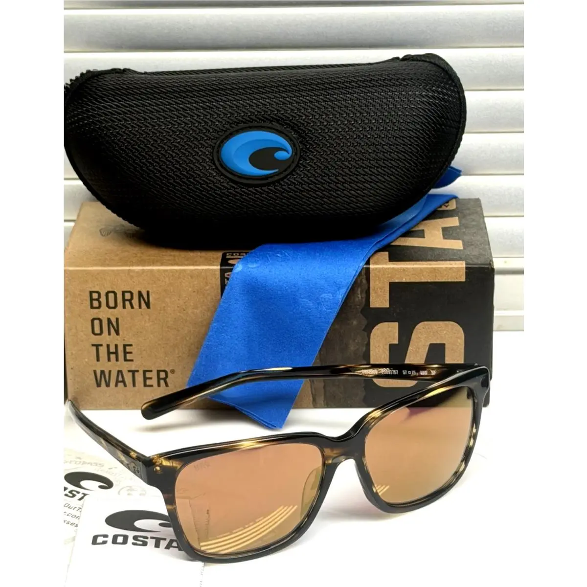 May Polarized Sunglasses Tortoise / Gold Mirror Glass 580G by Costa Del Mar