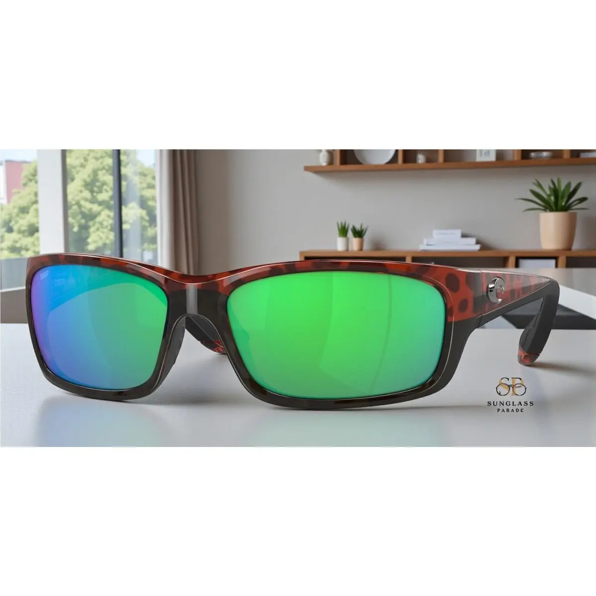 6S9023 07 Jose Tortoise Green Mirror 62 mm Men`s Sunglasses by Costa Del Mar