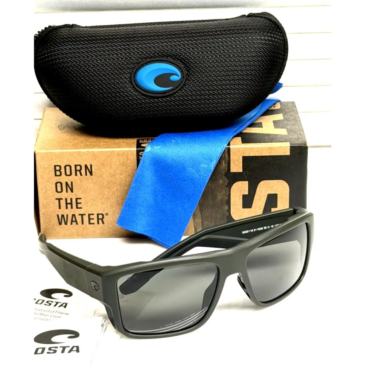 Sunglasses Taxman Matte Olive / Gray Polarized 580G Glass Lens by Costa Del Mar